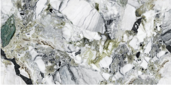 Керамогранит JF1297 1200*600*9 бело-зеленый мрамор полированный (0,72*3) Китай