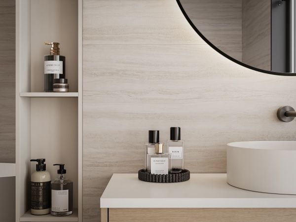 Travertine beige (Травертин беж)PG 01 КГ 600х1200 (калибр F 594*1194)(0,72*2=1,44*27)Gracia Ceramica