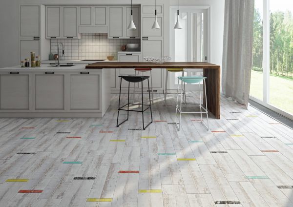 Мезон керамогранит 199*603*8,5мм белый (0,12*8*64) Ласселсбергер