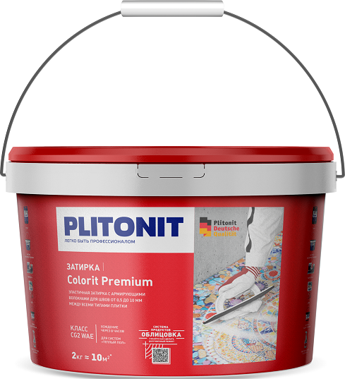 Затирка Plitonit Colorit Premium бежевая 2кг (ведро) 8260